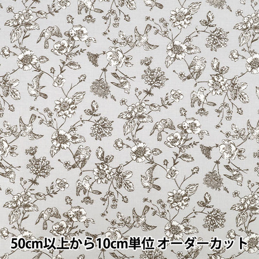 【数量5起】 織物 "平紋機織物 托瓦尔德朱伊风花与鸟灰色AP55204-1E’