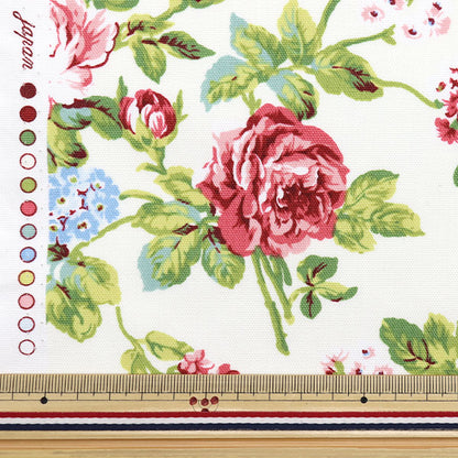 【数量5から】 生地 『オックス バラ柄 ナチュラル YUZ-917-1』 mansell マンセルコレクション 【ユザワヤ限定商品】