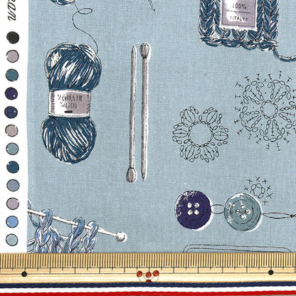 [Cantidad a partir de 5] Tela 『láminas Patrón de tejido azul yuz-925-4" 【Yuzawayaoriginal】