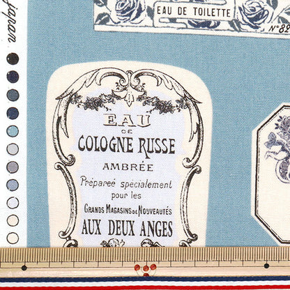 [Cantidad a partir de 5] Tela 『láminas Eau de Colonia Patrón Azul Yuz-926-4" 【Yuzawayaoriginal】