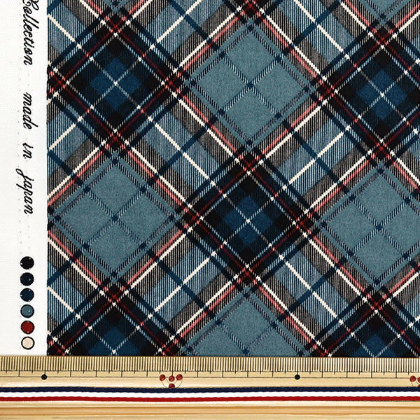 [Menge ab 5] Stoff "Munsell Collection Sharting Check dunkelblau Yuz-928-1" 【YuzawayaOriginal】