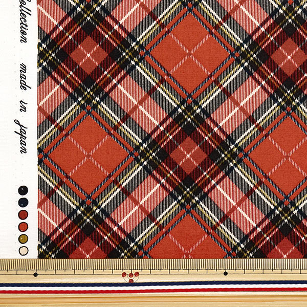 [Quantité à partir de 5] Tissu "Munsell Collection Sharting Check Red Yuz-928-2" 【Yuzawayaoriginal】