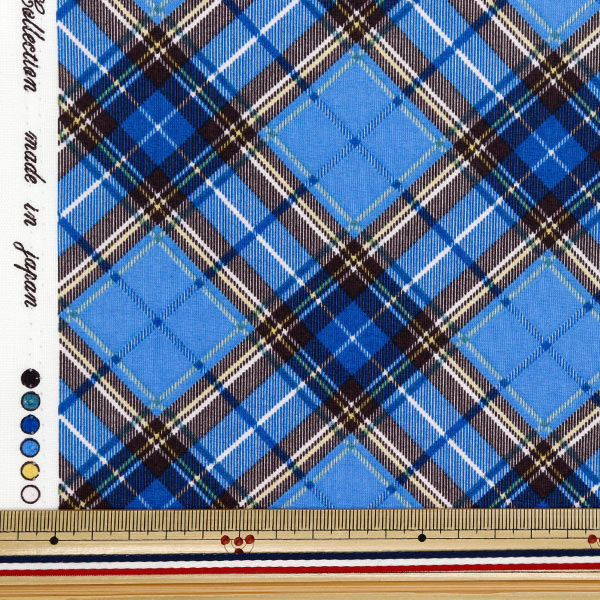 【数量5起】 織物 曼塞尔收藏剪切检查蓝色YUZ-928-3" 【Yuzawaya原创】