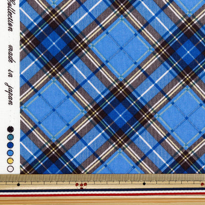 【数量5起】 織物 曼塞尔收藏剪切检查蓝色YUZ-928-3" 【Yuzawaya原创】