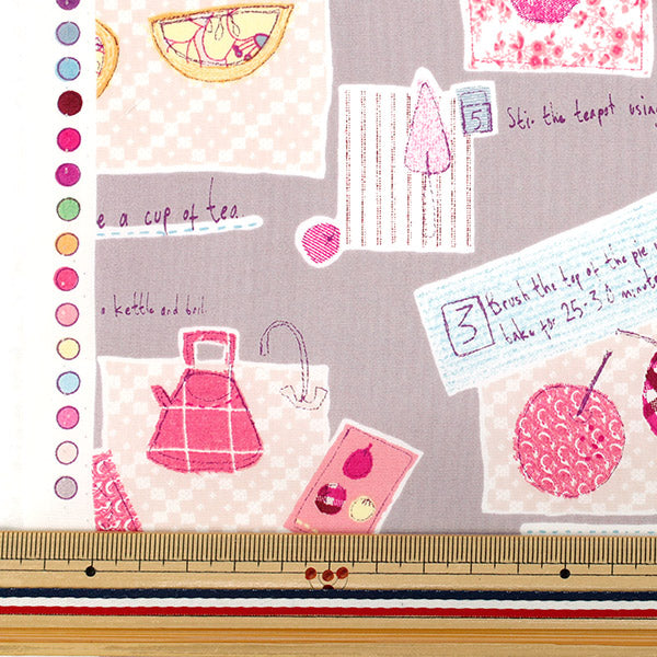 [Quantité à partir de 5] Tissu « Large pique-nique rose poussiéreux YUZ-930-2" 【Yuzawayaoriginal】