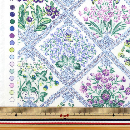 [Quantité à partir de 5] Tissu 『Large Fleur Bleue YUZ-933-1" 【Yuzawayaoriginal】