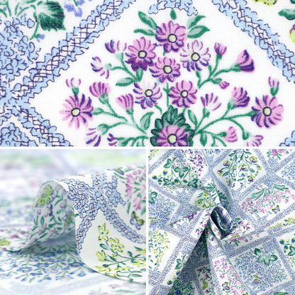 [Quantité à partir de 5] Tissu 『Large Fleur Bleue YUZ-933-1" 【Yuzawayaoriginal】