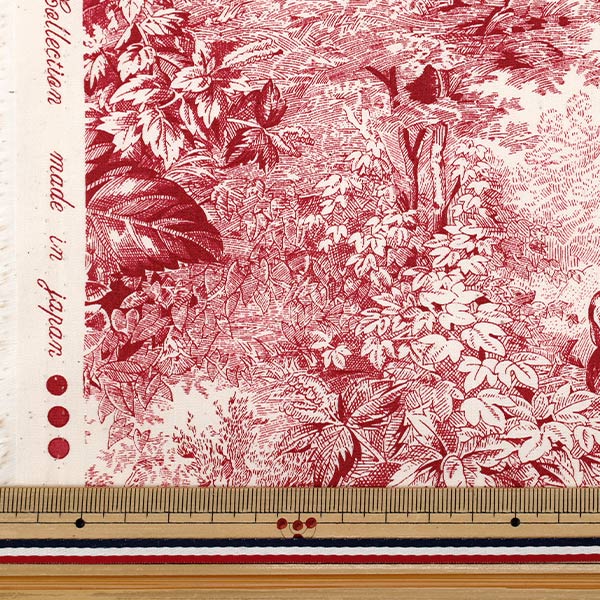 [Quantité à partir de 5] Tissu 『ブロード ジュイ レッド YUZ-934-3" 【Yuzawayaoriginal】