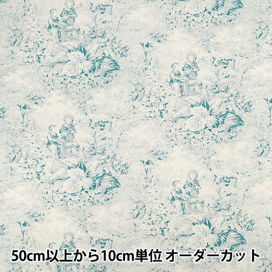 【数量5から】 生地 『ブロード ジュイ ライトブルー YUZ-934-4』 【ユザワヤオリジナル】