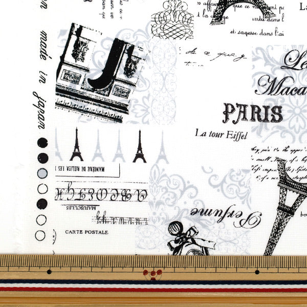 [Quantité à partir de 5] Tissu "Broad Paris White Yuz-936-4" 【Yuzawayaoriginal】