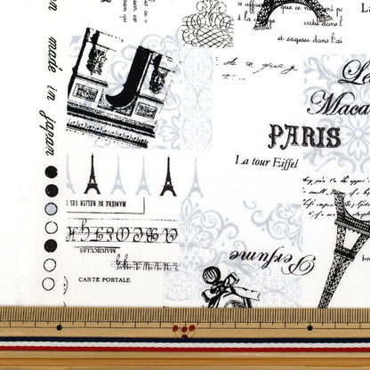 [Quantité à partir de 5] Tissu "Broad Paris White Yuz-936-4" 【Yuzawayaoriginal】