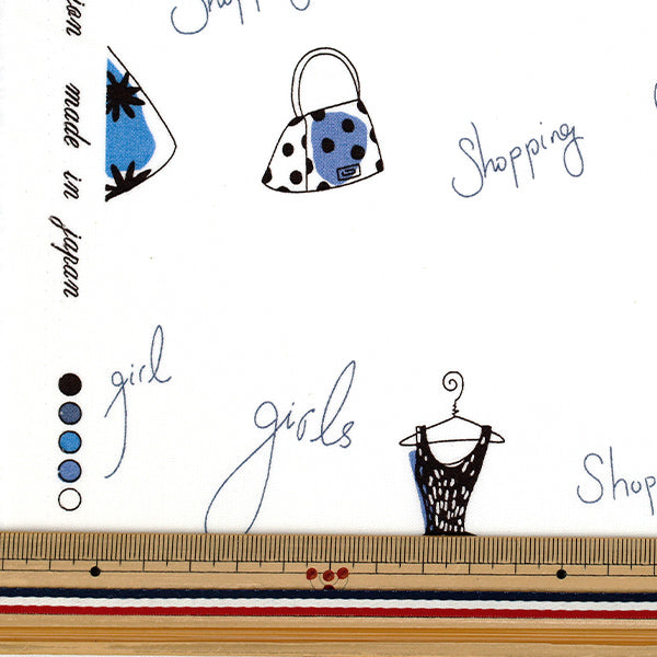 [Anzahl ab 5] Stoff 『Breites Kleid Blau YUZ-938-1" 【YuzawayaOriginal】