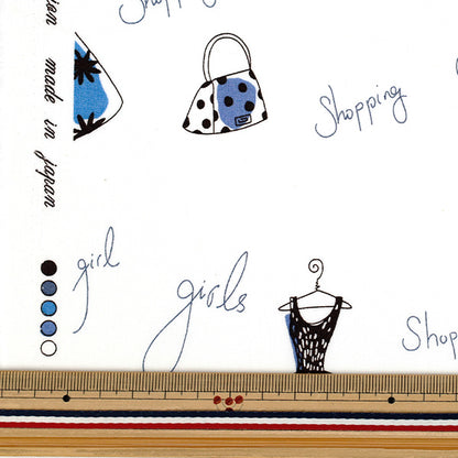 [Anzahl ab 5] Stoff 『Breites Kleid Blau YUZ-938-1" 【YuzawayaOriginal】