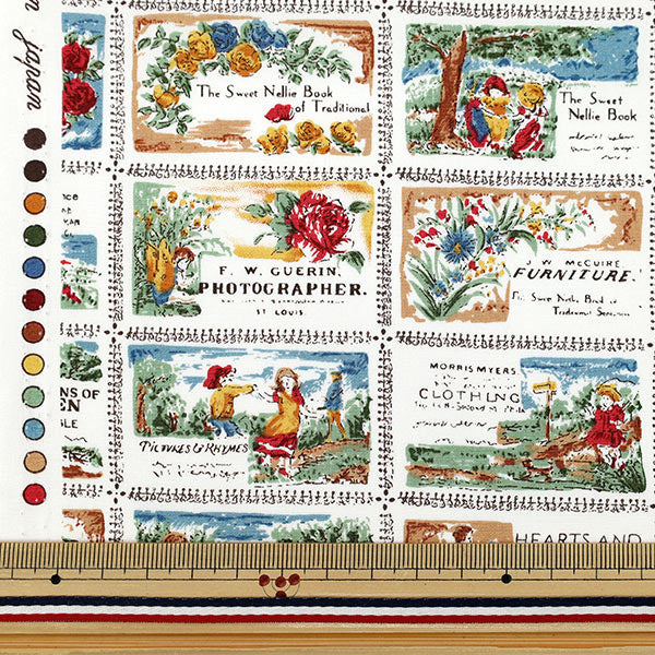 [Quantité à partir de 5] Tissu 『ブロード 風景ブラウン YUZ-931-1" 【Yuzawayaoriginal】