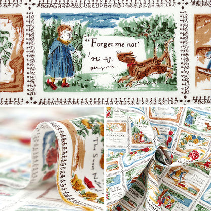 [Quantité à partir de 5] Tissu 『ブロード 風景ブラウン YUZ-931-1" 【Yuzawayaoriginal】