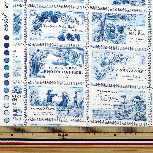 [Quantité à partir de 5] Tissu 『ブロード 風景ブルー YUZ-931-2" 【Yuzawayaoriginal】