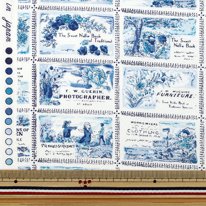 [Quantité à partir de 5] Tissu 『ブロード 風景ブルー YUZ-931-2" 【Yuzawayaoriginal】