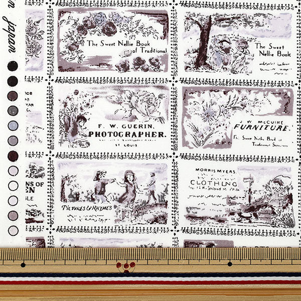 [Quantité à partir de 5] Tissu "Large paysage gris YUZ-931-4" 【Yuzawayaoriginal】