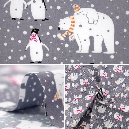 [Anzahl ab 5] Stoff „Breites Pinguingrau YUZ-940-1" 【YuzawayaOriginal】