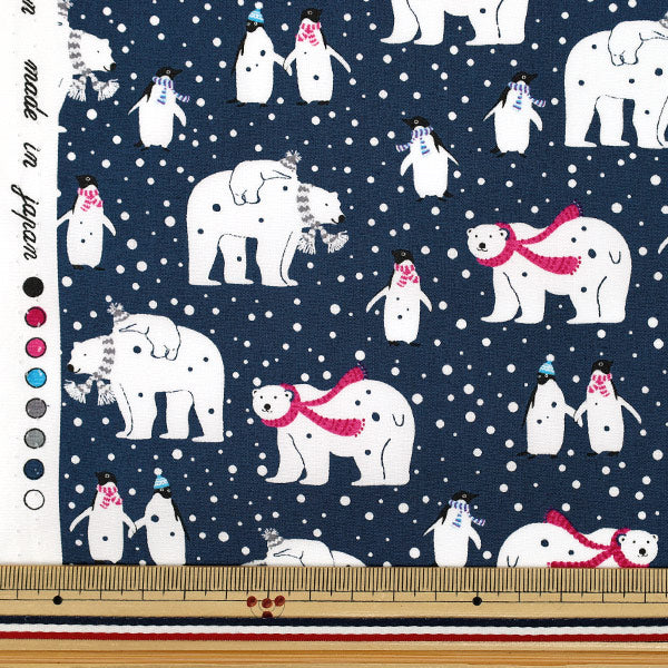 [Anzahl ab 5] Stoff „Broad Penguin Navy YUZ-940-2" 【YuzawayaOriginal】