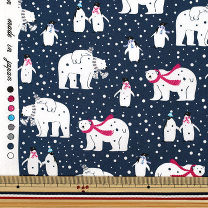 [Anzahl ab 5] Stoff „Broad Penguin Navy YUZ-940-2" 【YuzawayaOriginal】