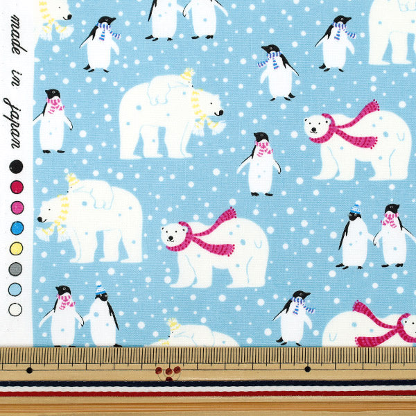 [Anzahl ab 5] Stoff „Breites Pinguin-Saxophon YUZ-940-4" 【YuzawayaOriginal】