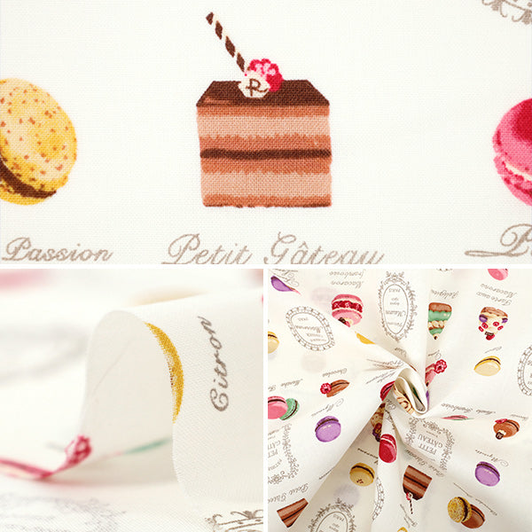 [Anzahl ab 5] Stoff „Sharting Sweets Off-White YUZ-943-1" 【YuzawayaOriginal】