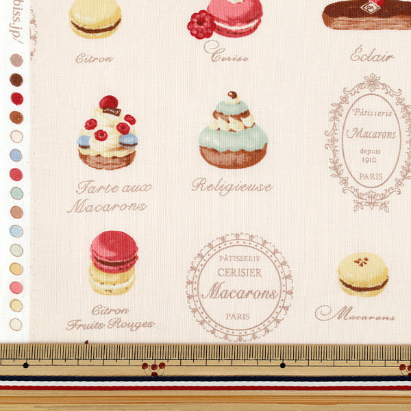 [Anzahl ab 5] Stoff „Sharting Sweets Pink Beige YUZ-943-2" 【YuzawayaOriginal】