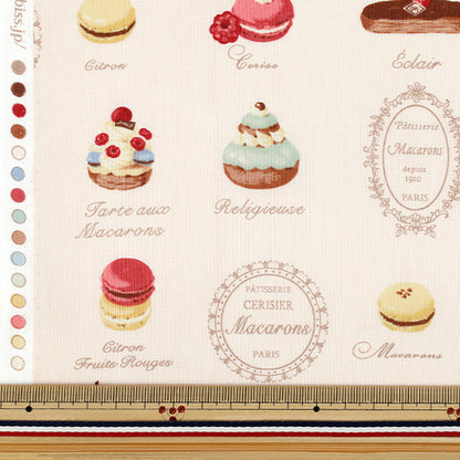 [Anzahl ab 5] Stoff „Sharting Sweets Pink Beige YUZ-943-2" 【YuzawayaOriginal】