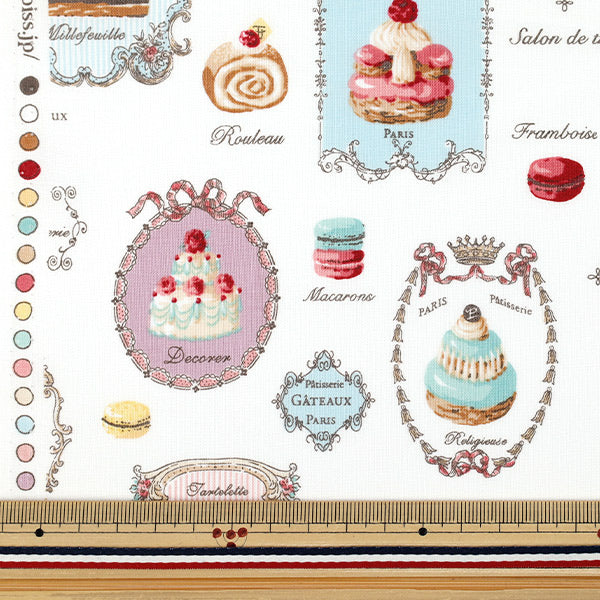 [Quantité à partir de 5] Tissu "Sherting Pâtisserie Blanc Cassé YUZ-944-1" 【Yuzawayaoriginal】