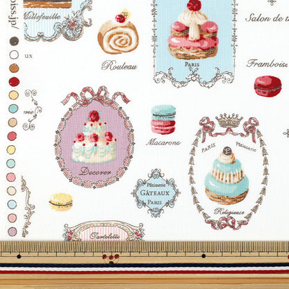[Quantité à partir de 5] Tissu "Sherting Pâtisserie Blanc Cassé YUZ-944-1" 【Yuzawayaoriginal】