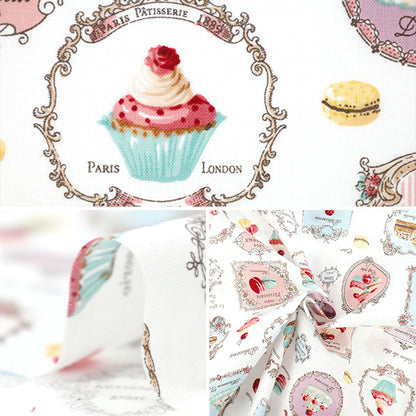[Quantité à partir de 5] Tissu "Sherting Pâtisserie Blanc Cassé YUZ-944-1" 【Yuzawayaoriginal】