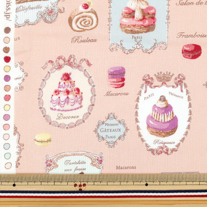 [Quantité à partir de 5] Tissu "Sherting Pâtisserie Rose Beige YUZ-944-3" 【Yuzawayaoriginal】