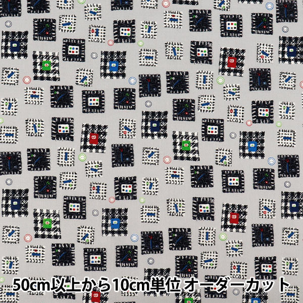 【数量5から】 生地 『シャーティング パッチワーク グレー YUZ-963-2』 YUWA 有輪商店
