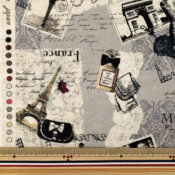 [Quantité à partir de 5] Tissu "lin coton largesiège Gris français YUZ-955-2" Munsell Collection Munsell [YuzawayaProduits limités]