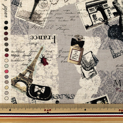 [Quantité à partir de 5] Tissu "lin coton largesiège Gris français YUZ-955-2" Munsell Collection Munsell [YuzawayaProduits limités]