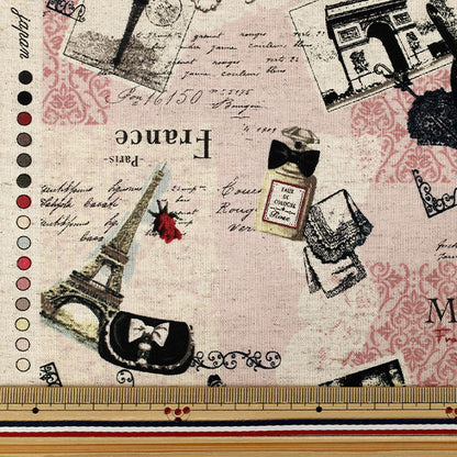 [Quantité à partir de 5] Tissu "lin coton largesiège Rose français YUZ-955-3" Munsell Munsell Collection [YuzawayaProduits limités]