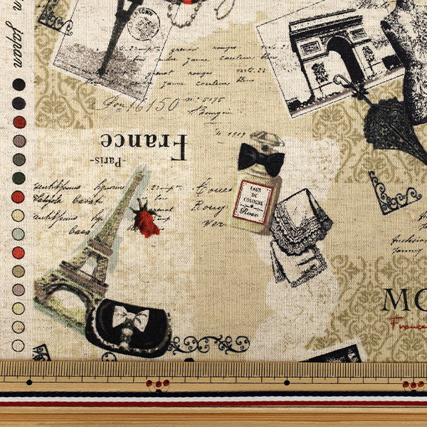 [Quantité à partir de 5] Tissu "lin coton largesiège Jaune français YUZ-955-4" Munsell Munsell Collection [YuzawayaProduits limités]