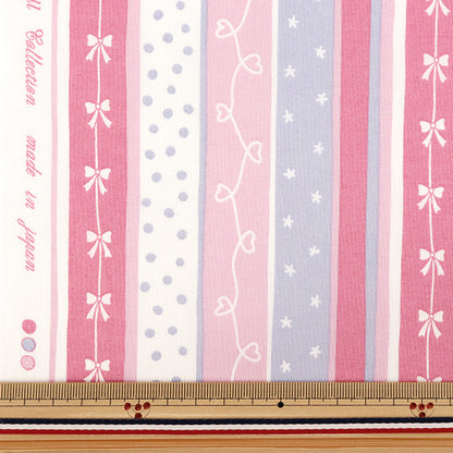 [Quantité à partir de 5] Tissu "Partage RubanRayure Rose 1 YUZ-965-1" YUWA Yuwa Shoten
