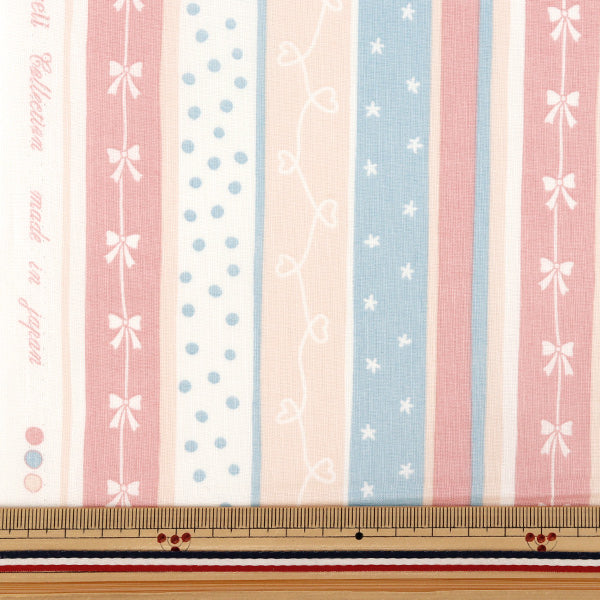 [Quantity from 5] Fabric "Sharting RibbonStripe Pink 2 YUZ-965-2” YUWA Yuwa Shoten
