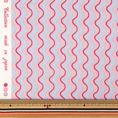 [Quantità da 5] Tessuto "Sharting Wavy Stripe Rosa 1 YUZ-966-1” YUWA Yuwa Shoten