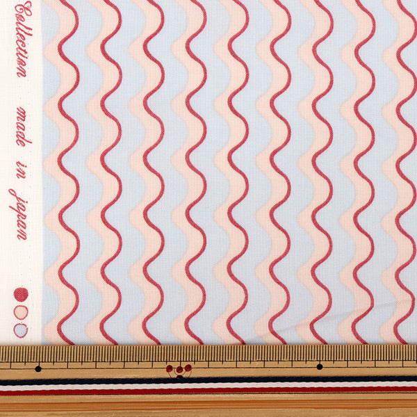 [Anzahl ab 5] Stoff "Sharting Wavy Stripe Pink 2 YUZ-966-2" YUWA Yuwa Shoten