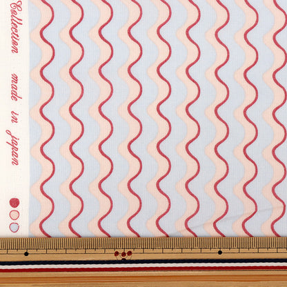 [Anzahl ab 5] Stoff "Sharting Wavy Stripe Pink 2 YUZ-966-2" YUWA Yuwa Shoten