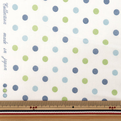 [Anzahl ab 5] Stoff "Sharting Dot Green YUZ-967-3“ YUWA Yuwa Shoten