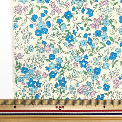 [數量從5開始] 織物 “一個超級防水的斜紋斜紋斜紋斜紋，驅除水，小花園藍色TWTC-LF-BL" 【Yuzawaya原來的】