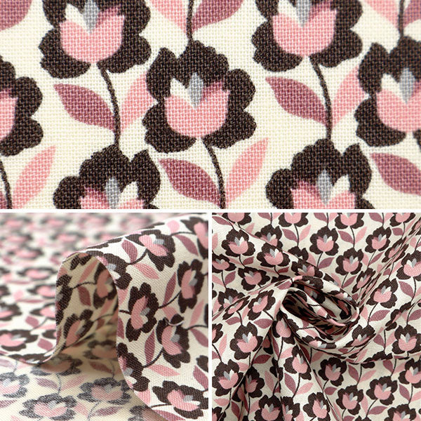 [From quantity 5] Fabric 『Sheeting Modern Rose Pink ACS1099-A" COTTON KOBAYASHI