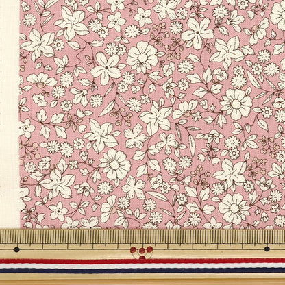 [Quantité à partir de 5] Tissu 『siège Fleur blanche rose acs1098-a" COTTON KOBAYASHI