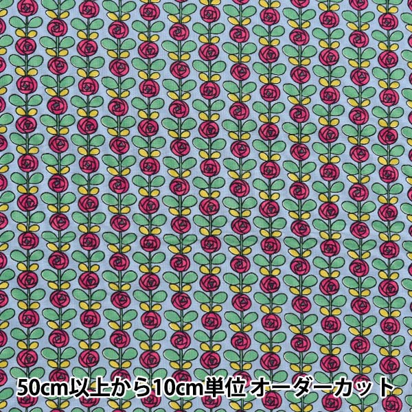 [Menge ab 5] Stoff 『leinwandbindung Mini Rose Grey x Red ACS1097-C" COTTON KOBAYASHI