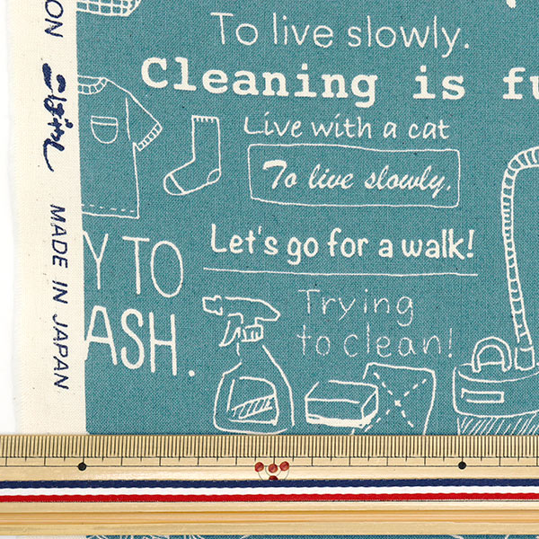 [Menge ab 5] Stoff 『leinwandbindung Reinigung von Katzen Indigo ACS1110-C" COTTON KOBAYASHI