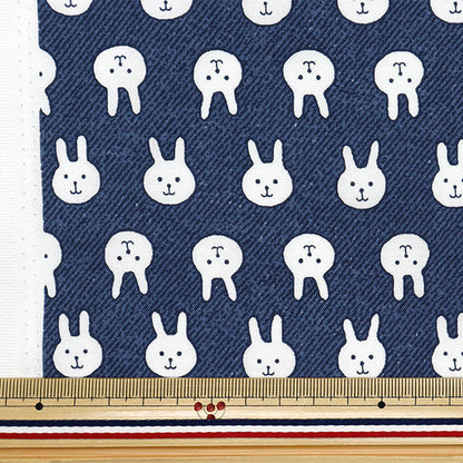 [Menge ab 5] Stoff 『leinwandbindung USAPION DENIM NAVY ACS1111-D" COTTON KOBAYASHI